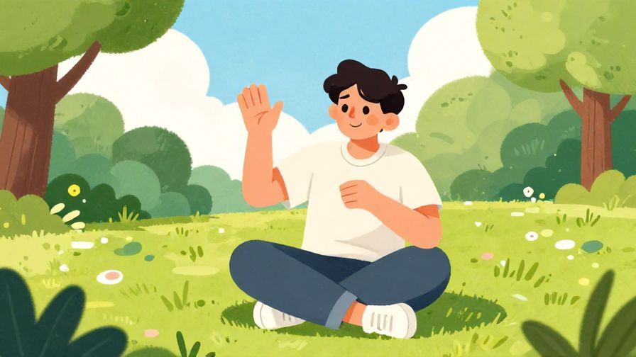 Illustration%20of%20a relaxed person smiling and waving off worries with casual hand gestures in a sunny park%2C%20vibrant%20colors%2C%20illustrated%20style