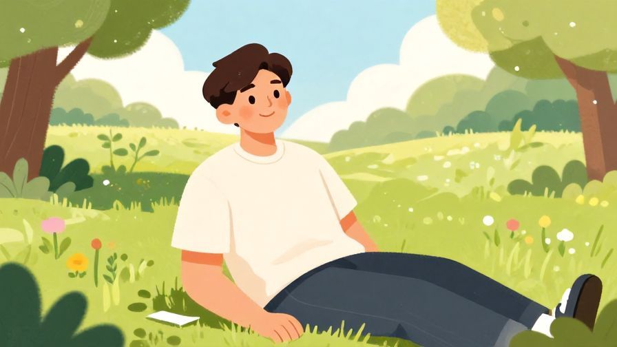 Illustration%20of%20a relaxed person with a reassuring smile, casual clothes, sunny park background, illustrated style
