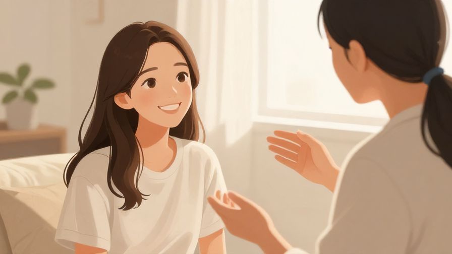 Illustration%20of%20a relaxed photo session with a person giving a natural smile, soft lighting and calm mood