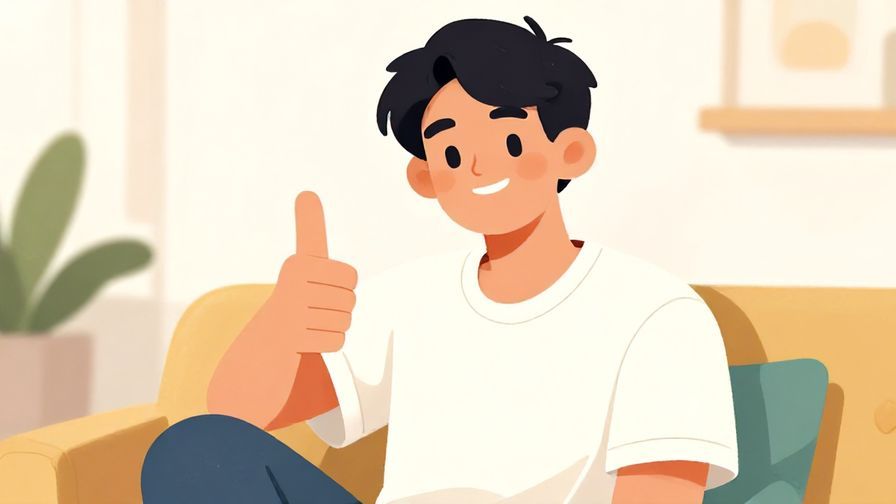 Illustration%20of%20a relaxed young person smiling and giving a thumbs-up%2C informal setting%2C bright colors%2C illustrated style