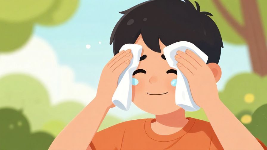 Illustration%20of%20a relieved person wiping sweat from their forehead with a smile, bright colors, outdoor background