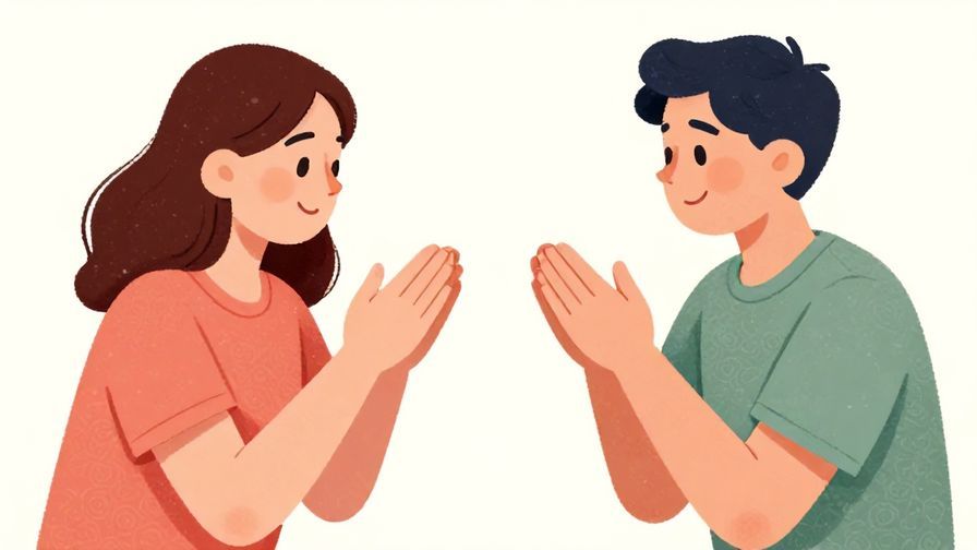 Illustration%20of%20a respectful person asking politely with hands together, awaiting rock paper scissors decision, soft pastel colors, illustrated style