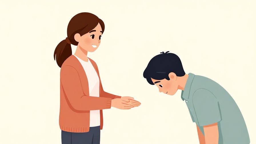 Illustration%20of%20a respectful person offering a supportive smile and a slight bow in a serene setting