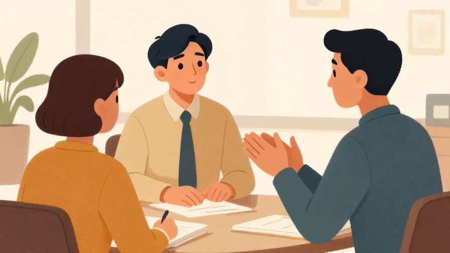 Illustration%20of%20a respectful person politely making a request%2C calm office or meeting room%2C warm colors%2C illustrated style