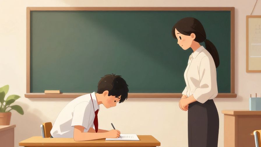 Illustration%20of%20a respectful student bowing to a teacher%20in%20a traditional classroom, warm lighting