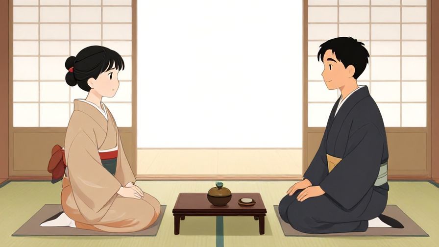 Illustration%20of%20a respectful%20conversation%20between%20two%20people%20in%20a%20traditional%20Japanese%20room%2C%20polite%20expressions%2C%20soft%20lighting%2C%20illustrated%20style