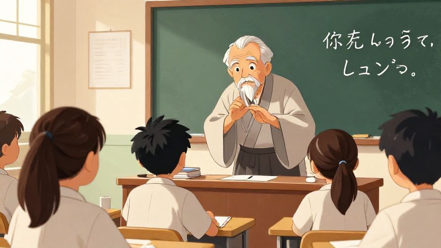 Illustration%20of%20a respectful%20old%20sensei%20nodding%20wisely%20as%20he%20teaches%20this%20phrase%20to%20students%2C%20traditional%20classroom%2C%20vibrant%20colors%2C%20illustrated%20style