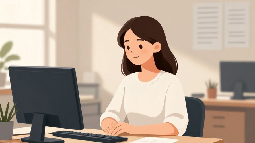 Illustration%20of%20a serene office setting with a calm professional gently smiling, soft natural light, detailed background, illustrated style