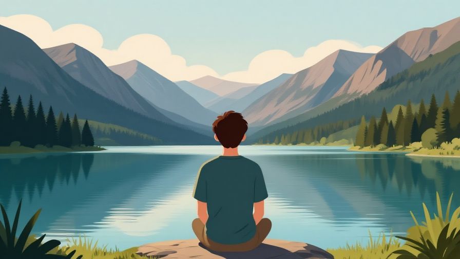 Illustration%20of%20a serene%20person%20looking%20at%20a%20calm%20lake%20with%20mountains%20around%2C%20peaceful%20and%20hopeful%20atmosphere%2C%20illustrated%20style