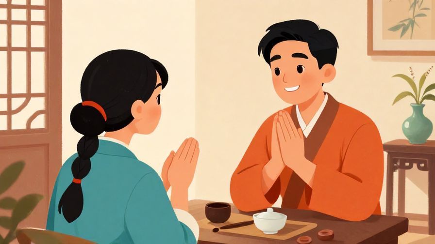 Illustration%20of%20a serene%20setting%20with%20a%20person%20asking%20another%20with%20a%20smile%20and%20respectful%20posture%20in%20a%20traditional%20room%20with%20soft%20lighting%2C%20vibrant%20colors%2C%20illustrated%20style