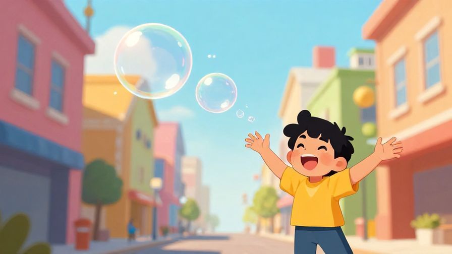 Illustration%20of%20a small bright bubble popping quickly after forming, with a cheerful character shrugging in a colorful urban setting
