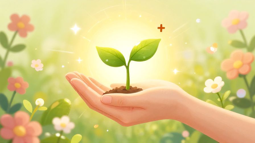 Illustration%20of%20a small seed glowing softly in a hand, surrounded by blooming flowers and gentle sunlight, symbolizing happiness and growth