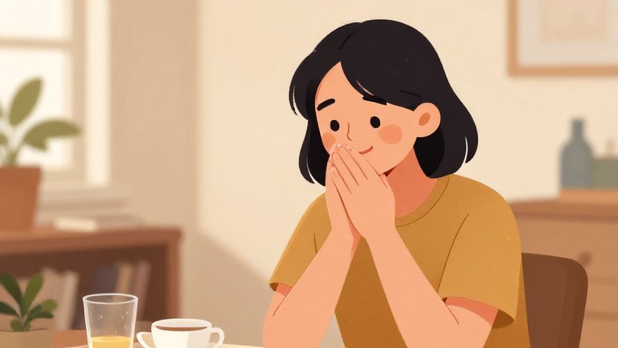 Illustration%20of%20a smiling person nodding with approval, cozy indoor setting