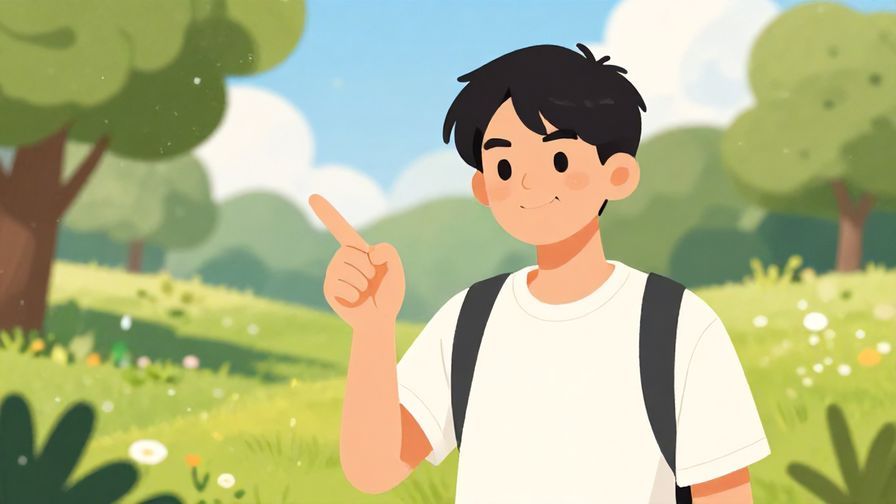 Illustration%20of%20a smiling person%20pointing%20playfully%20with%20a%20cheeky%20expression%2C%20sunny%20park%20background%2C%20illustrated%20style