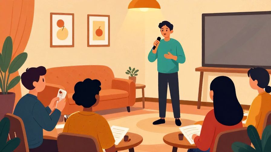 Illustration%20of%20a speaker addressing a small group in a cozy evening room%2C%20warm%20lighting%2C%20vibrant%20colors%2C%20illustrated%20style