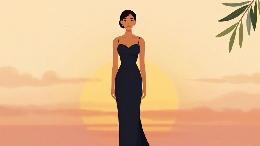 Illustration%20of%20a stern character standing tall%2C elegant sunset background with olive branches and soft dots%2C illustrated style