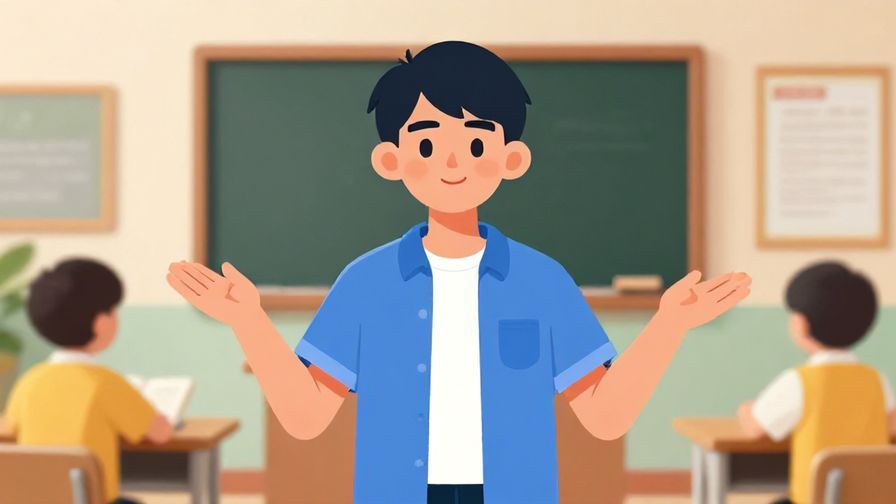 Illustration%20of%20a stern-looking person giving a firm but friendly warning, classroom or street background, vibrant colors