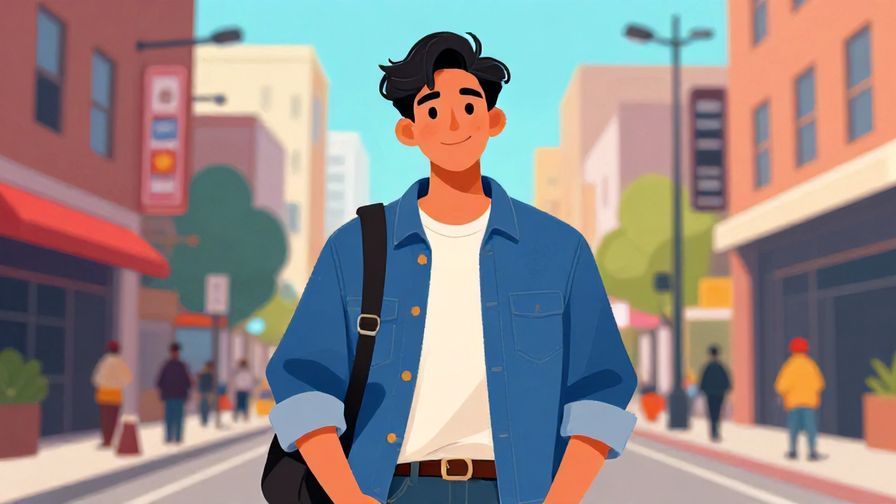 Illustration%20of%20a street-smart young person with a confident smirk in an urban setting, casual clothes, vibrant colors, illustrated style