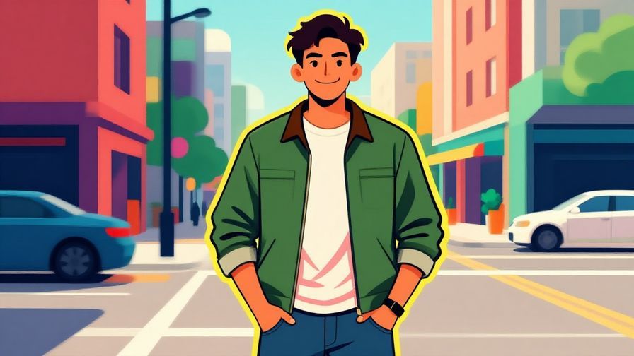 Illustration%20of%20a street-style youth with a confident smirk, hands in pockets, urban background, vibrant colors, illustrated style