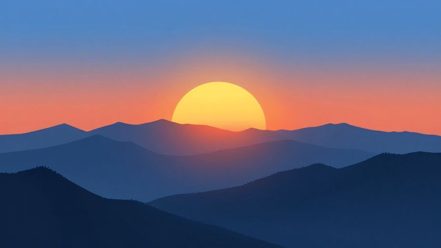 Illustration%20of%20a sunrise%20breaking%20over%20a%20mountain%20range%2C%20symbolizing%20an%20end%20and%20new%20start%2C%20vibrant%20colors%2C%20illustrated%20style