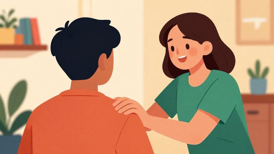 Illustration%20of%20a supportive friend patting another on the back%2C%20warm%20home%20background%2C%20vibrant%20colors%2C%20illustrated%20style