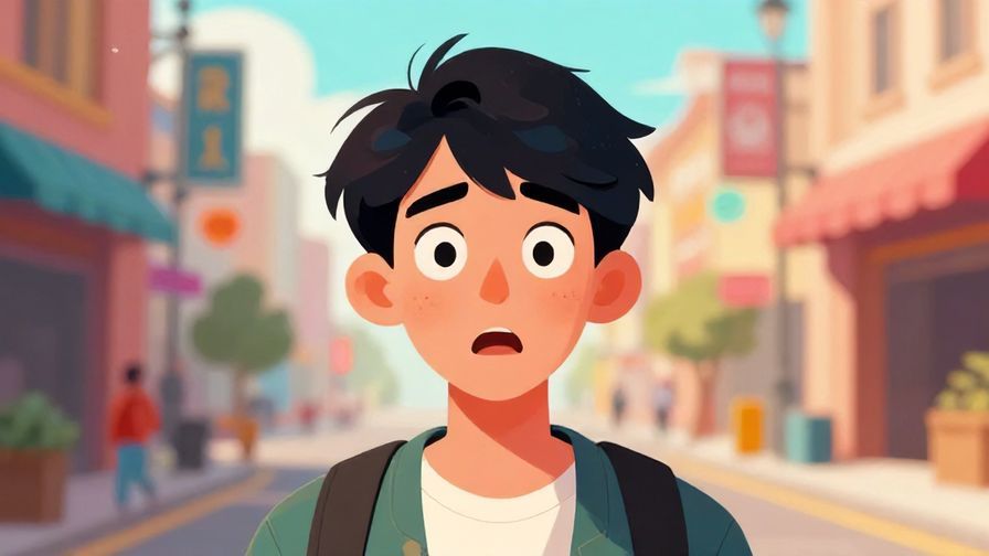 Illustration%20of%20a surprised young person with wide eyes and raised eyebrows, vibrant street background