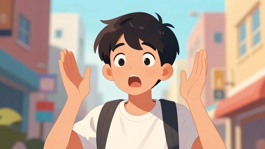 Illustration%20of%20a surprised%20teenager%20with%20hands%20up%20in%20amazement%2C%20colorful%20urban%20background%2C%20illustrated%20style