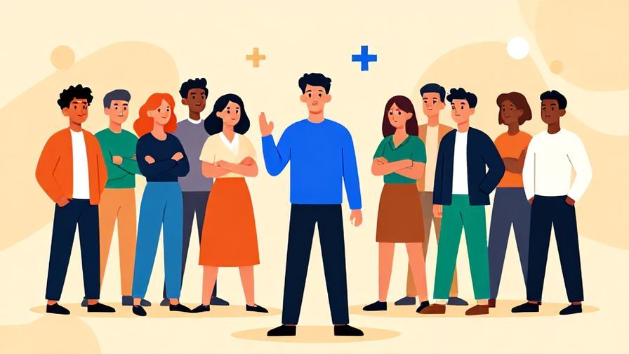 Illustration%20of%20a symbolic figure%20standing%20in%20front%20of%20a%20group%20representing%20various%20examples%2C%20stylized%20background%2C%20vibrant%20colors%2C%20illustrated%20style