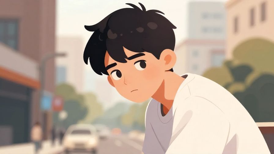 Illustration%20of%20a teenager%20with%20a%20mildly%20annoyed%20expression%2C%20leaning%20forward%20slightly%2C%20urban%20background%2C%20illustrated%20style