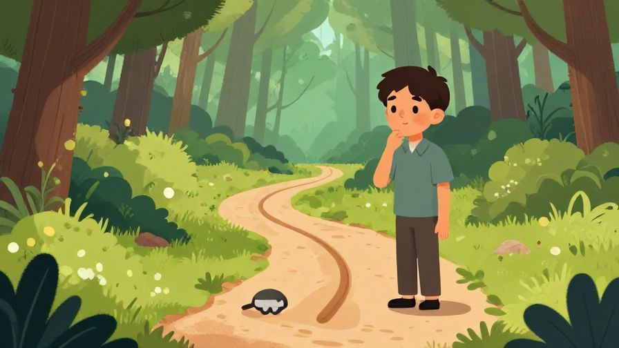 Illustration%20of%20a thoughtful character pondering a forked path%2C%20forest%20background%2C%20soft%20lighting%2C%20illustrated%20style