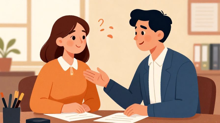 Illustration%20of%20a thoughtful person gently suggesting an idea in a formal setting, warm lighting, elegant office background, vibrant colors, illustrated style