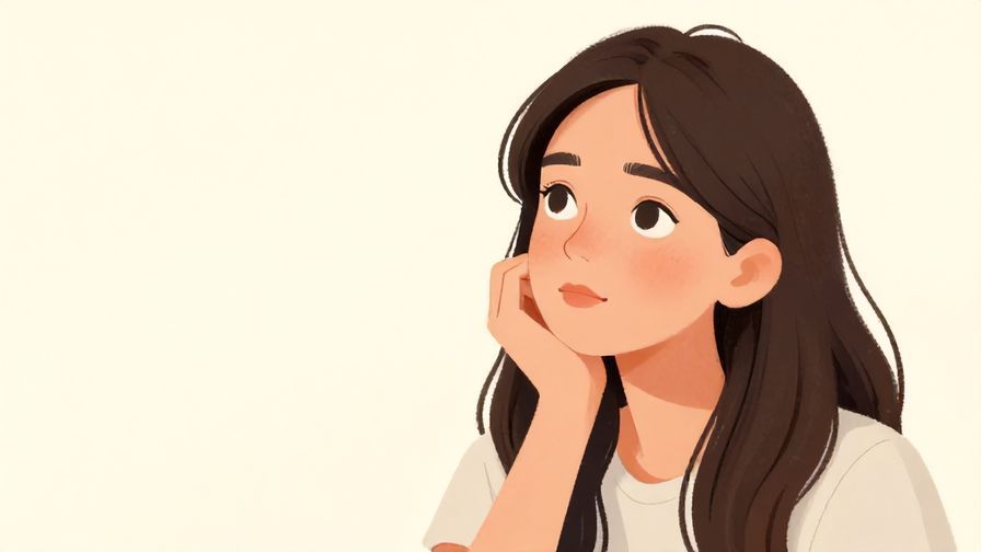 Illustration%20of%20a thoughtful person looking ahead contemplatively, soft pastel background, illustrated style