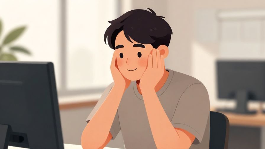 Illustration%20of%20a thoughtful person smiling and nodding slightly in an office setting, natural light filtering in, calm and focused atmosphere