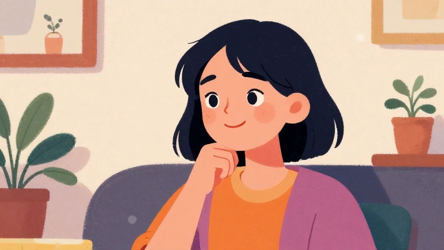 Illustration%20of%20a thoughtful young woman looking expectant with a soft smile in a cozy room%2C%20vibrant%20colors%2C%20illustrated%20style