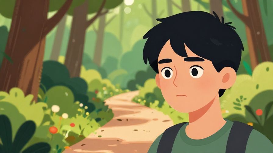 Illustration%20of%20a thoughtful%20person%20looking%20at%20a%20difficult%20path%20with%20determined%20eyes%2C%20natural%20forest%20background%2C%20vibrant%20colors%2C%20illustrated%20style