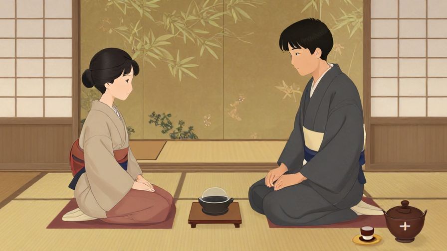 Illustration%20of%20a traditional Japanese tea ceremony setting in the afternoon, graceful and serene