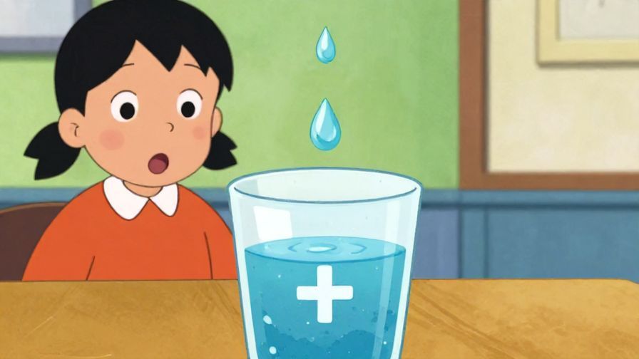 Illustration%20of%20a water droplet falling into a nearly full cup%2C causing it to overflow%2C with a surprised character in the background%2C detailed background%2C vibrant colors%2C illustrated style