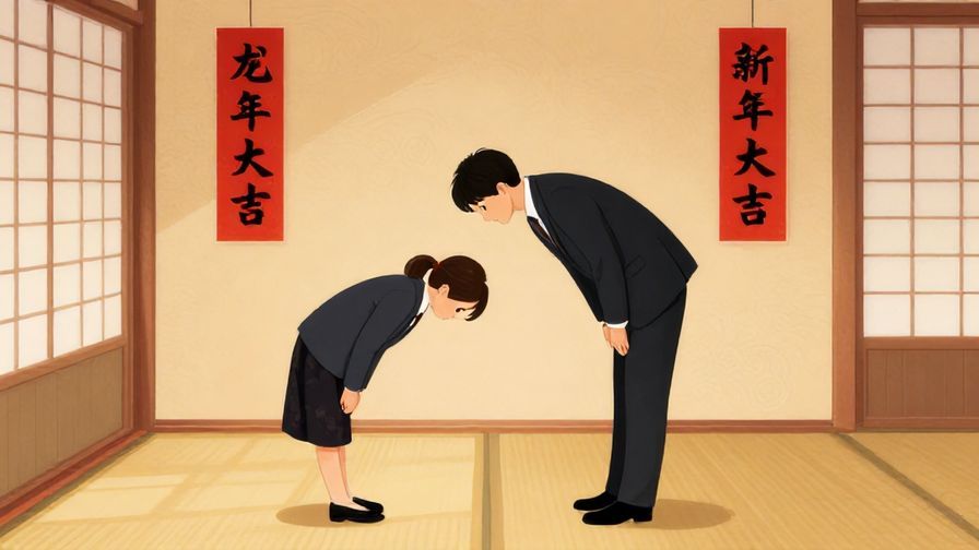 Illustration%20of%20a well-dressed person bowing politely%20with%20New%20Year%20decorations%20in%20a%20traditional%20Japanese%20room%2C%20warm%20lighting