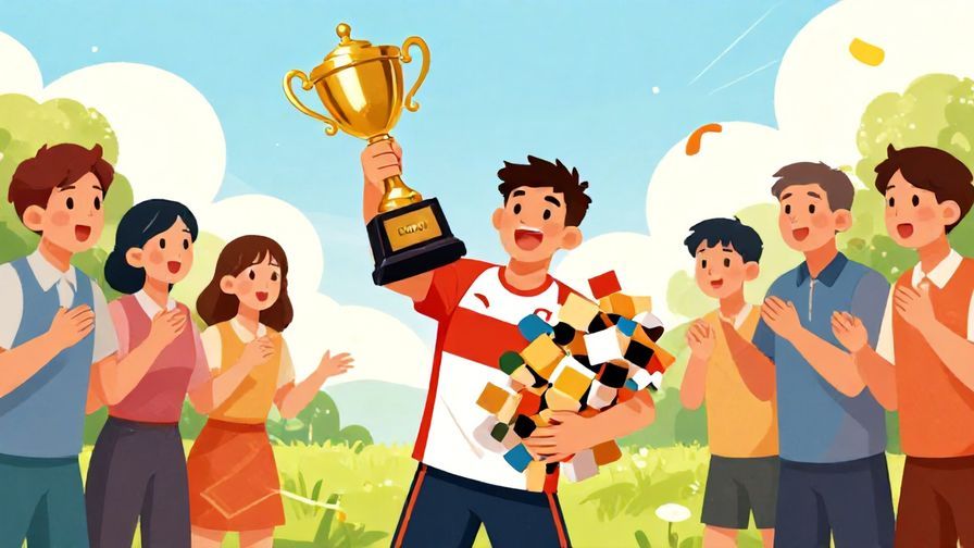 Illustration%20of%20a winner happily carrying away a pile of prizes while others look surprised%2C%20vibrant%20colors%2C%20illustrated%20style