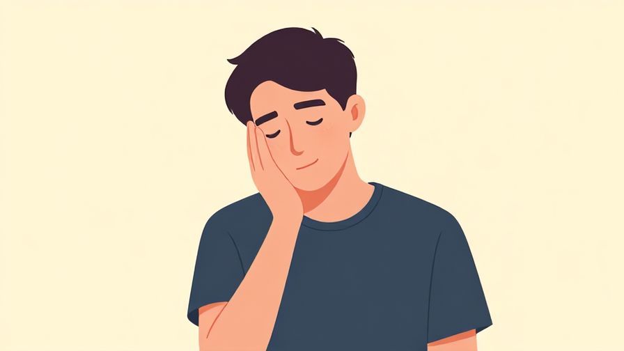 Illustration%20of%20a young man nodding with a relaxed expression, casual background with soft colors