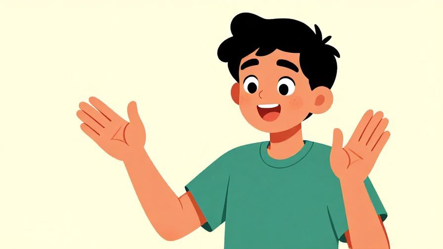 Illustration%20of%20a young person animatedly telling a story%20with exaggerated hand gestures and friendly expression%2C%20vibrant%20colors%2C%20illustrated%20style