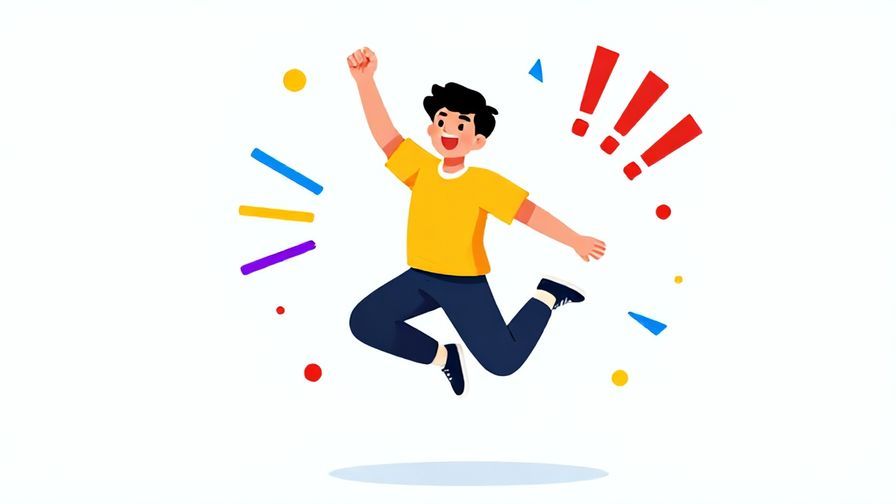 Illustration%20of%20a young person jumping joyfully%2C%20surrounded%20by%20bright%20colors%20and%20animated%20exclamation%20marks%2C%20expressing%20strong%20excitement.