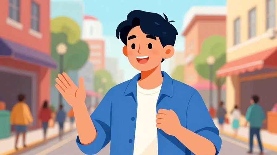 Illustration%20of%20a young person speaking frankly with a confident smile, colorful street background, illustrated style