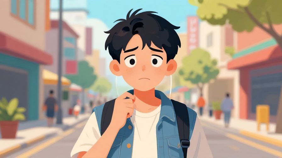 Illustration%20of%20a young person with a playful disappointed expression%2C casual street background%2C vibrant colors%2C illustrated style