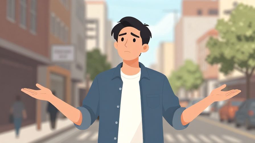 Illustration%20of%20a young person with arms wide open, looking baffled, urban casual setting