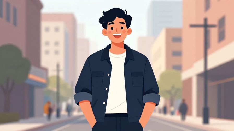 Illustration%20of%20a young person%20grinning%20with%20hands%20in%20pockets%2C%20urban%20background%2C%20illustrated%20style