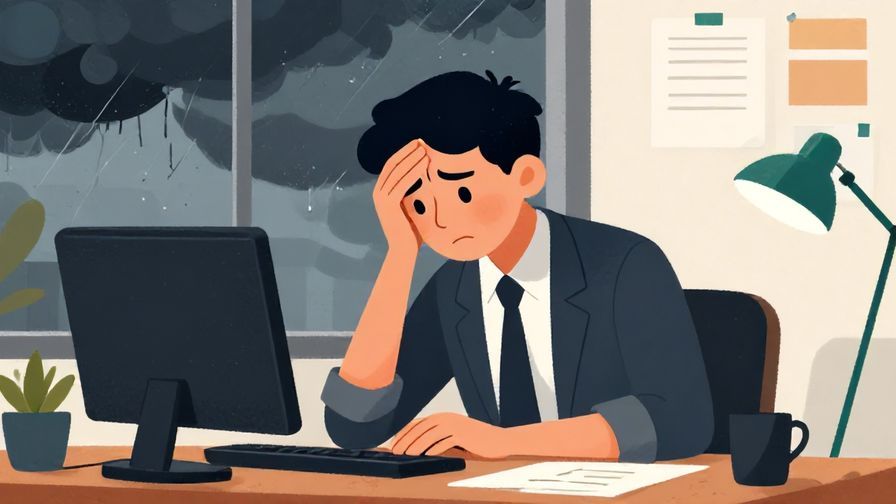 Illustration%20of%20a%20businessperson%20looking%20stressed%20at%20a%20desk%20with%20dark%20stormy%20skies%20outside%20the%20window%2C%20detailed%20background%2C%20vibrant%20colors%2C%20illustrated%20style
