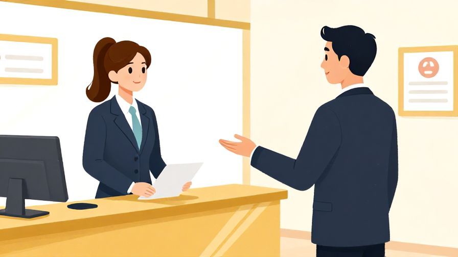 Illustration%20of%20a%20businessperson%20politely%20asking%20a%20receptionist%20about%20distance%20inside%20a%20building%2C%20bright%20colors%2C%20illustrated%20style