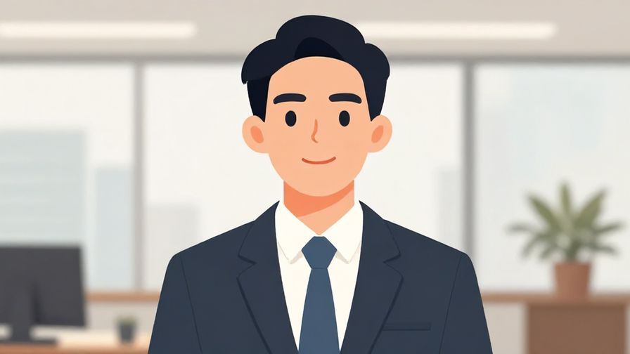 Illustration%20of%20a%20businessperson%20smiling%20politely%20with%20a%20neutral%20expression%2C%20office%20background%2C%20formal%20attire%2C%20illustrated%20style