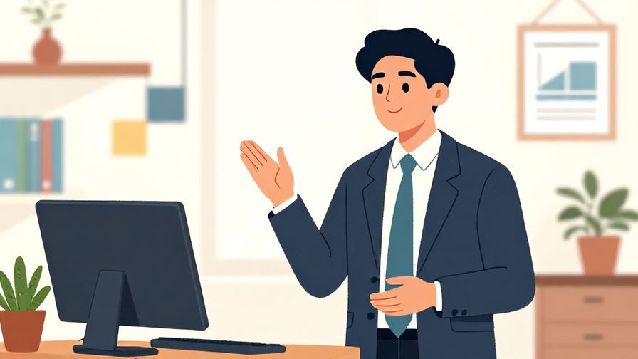 Illustration%20of%20a%20businessperson%20speaking%20politely%20in%20an%20office%20setting%2C%20detailed%20background%2C%20vibrant%20colors%2C%20illustrated%20style